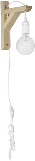 Heronia Vintage Lamp Wall Socket with Socket E27 and Switch Black 18x25cm