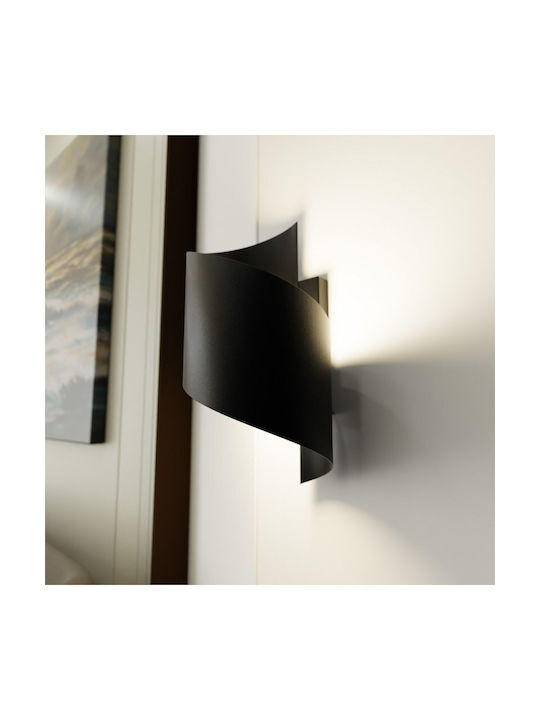 Emibig Modern Leuchte Wand mit Fassung G9 Schwarz 20cm