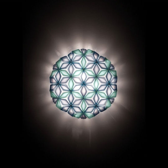 Slamp La Vie Large Модерен Осветително тяло За стена с фасунга E27 Сребрист 74x74x21см.