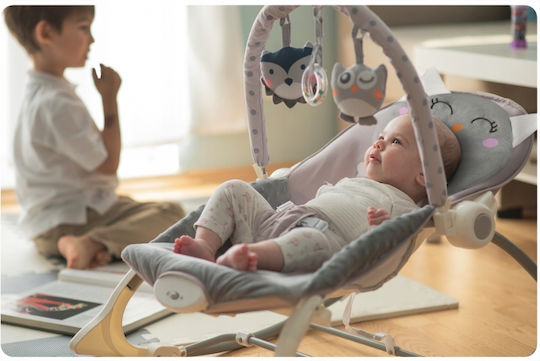 Ricokids Pernă Decorativă pentru Pătuț Bufniță Gri 29x29cm