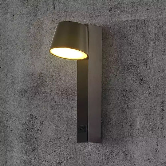 V-TAC Modern Lamp Wall with USB Port Black