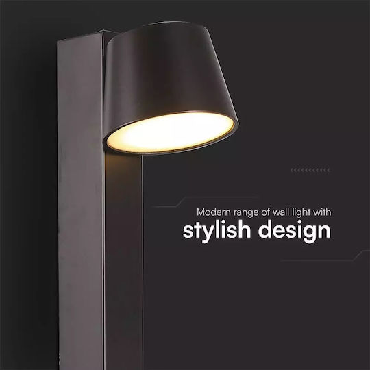 V-TAC Modern Lamp Wall with USB Port Black