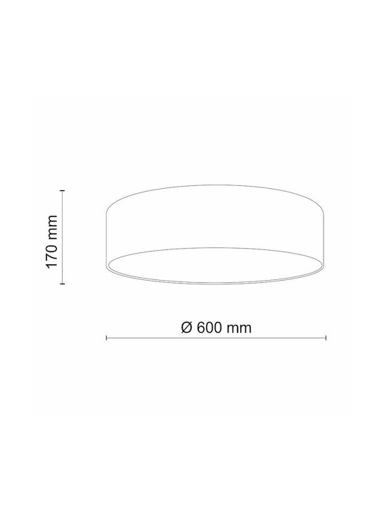 TK Lighting Πλαφονιέρα Οροφής 60εκ. Πράσινη με Ντουί E27