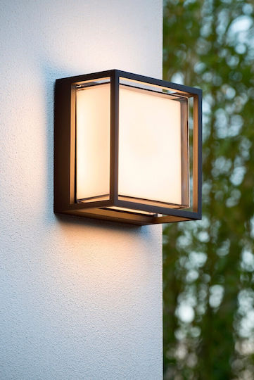 Lucide Lightning Singa Επιτοίχια Εξωτερική Πλαφονιέρα LED IP54 9.6W με Θερμό Λευκό Φως
