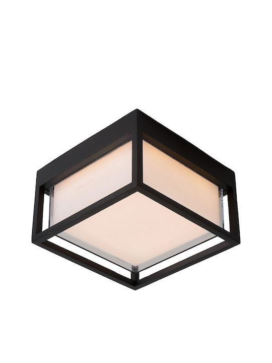 Lucide Lightning Singa Επιτοίχια Εξωτερική Πλαφονιέρα LED IP54 9.6W με Θερμό Λευκό Φως