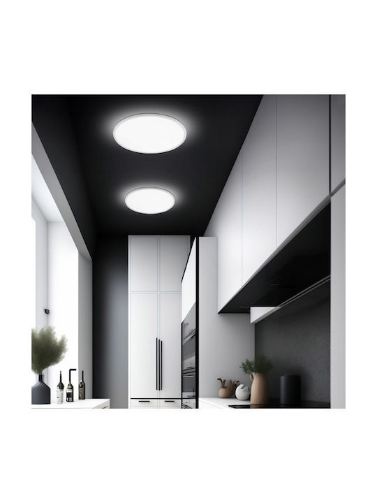 TK Lighting Plafonieră de Tavan Baie Turcoaz cu LED Integrat