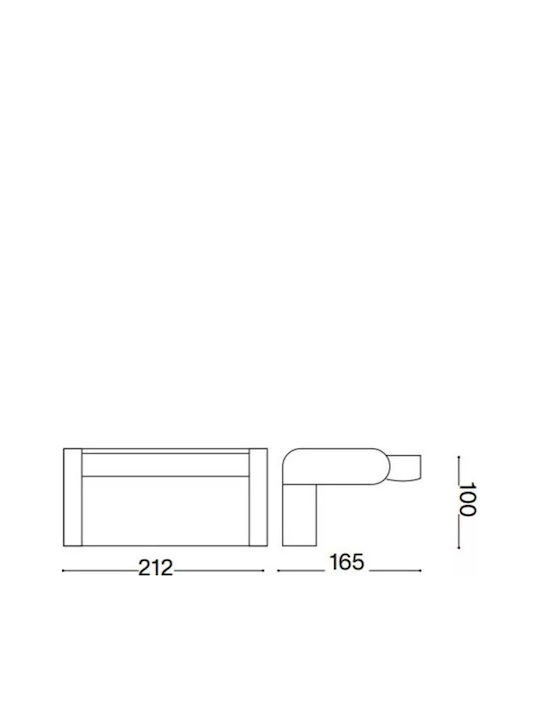 Ideal Lux Επιτοίχιος Εξωτερικός Προβολέας LED IP54 20.5W με Θερμό Λευκό Φως 21.2x16.5x10εκ.