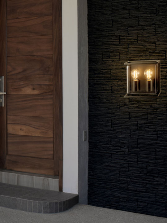 Eurolamp Wall-Mounted Outdoor Ceiling Light E27 IP65 Double Beam 22x22x9.5εκ.