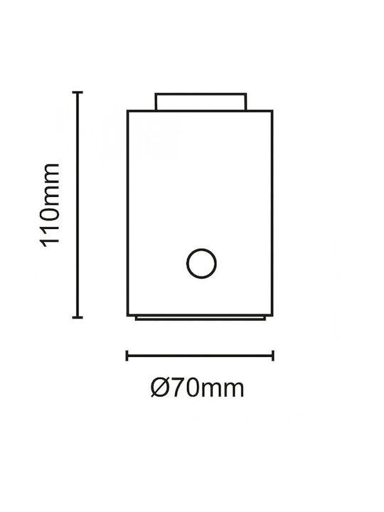 Bot Lighting Dekoratives Tischlicht E27 7x7x11cm