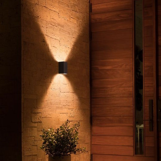 Vivalux Porto Wall-Mounted Outdoor Spot Light GU10 IP44 Double Beam 6.8x15x9.2εκ.