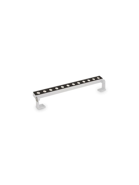 Ideal Lux Thor Outdoor Floor Lamp LED Wall Washer 20W with Natural White Light IP65 Gray