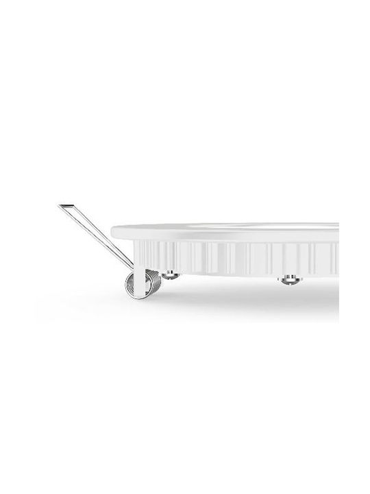 Aca Кръгла Вграден Спот с Патрон Вграден LED Бял 22x22см. 1бр