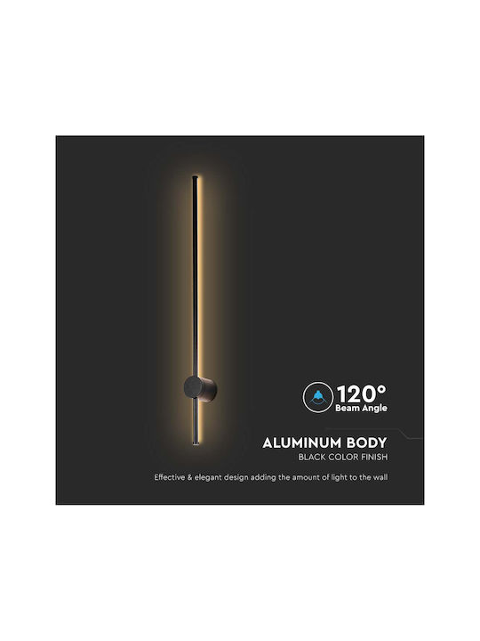 V-TAC Wall-Mounted Linear LED Light IP65 12W with Warm White Light 7.2x65cm