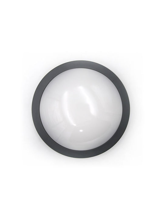 Adeleq Outdoor Ceiling Flush Mount with Integrated LED in Gray Color 21-230186