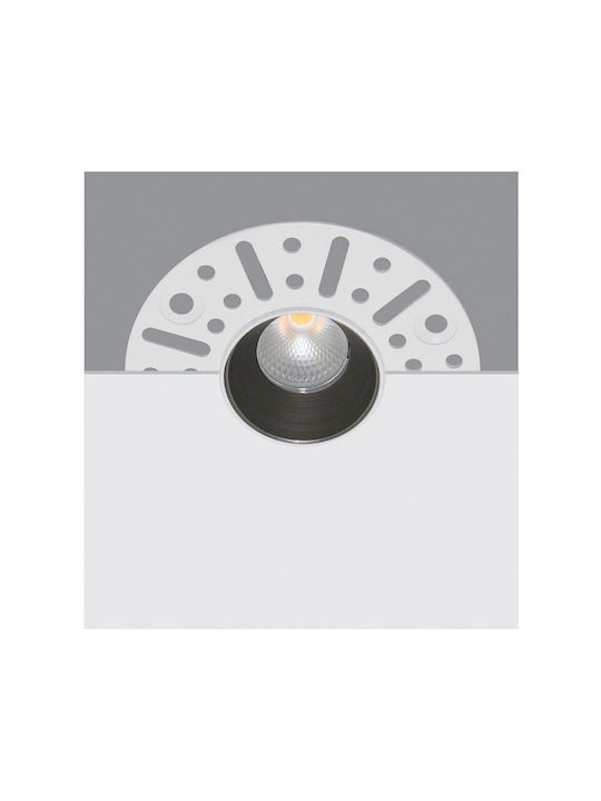 Gekas Spot Încorporat cu LED Integrat și Lumină Alb Cald Argintiu 3x3cm. 1buc