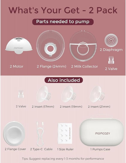 Momcozy M5 Ρεύματος Λευκό