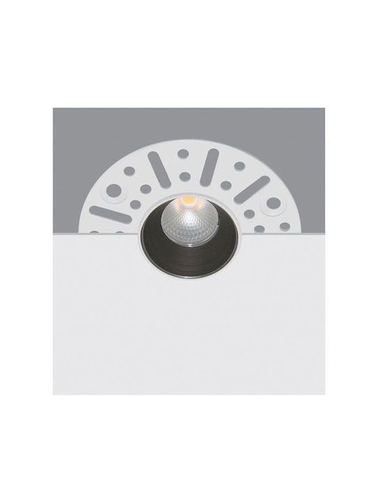Gekas Spot Încorporat cu LED Integrat și Lumină Alb Cald Argintiu 2.6x2.6cm. 1buc