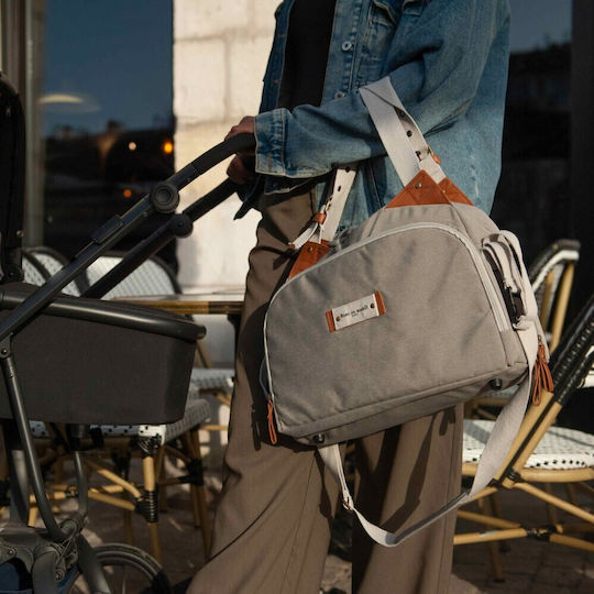 Baby on Board Τσάντα-Αλλαξιέρα Ώμου/Χειρός Γκρι 42x22x30εκ.