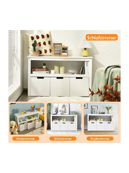 Mobilier pentru copii cu 3 uși Alb 101x33x62buc