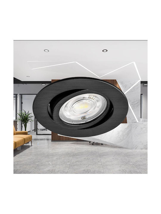 Braytron Rund Metallisch Einbau Spot Schwarz 1Stück