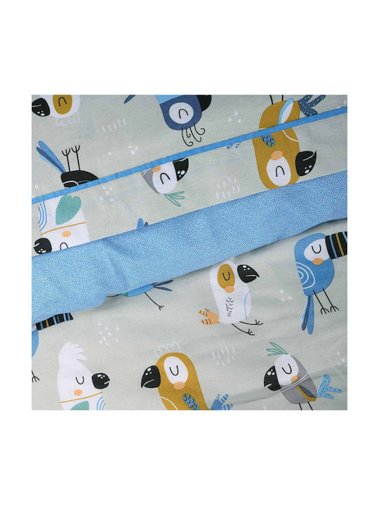 Das Home Set Kids Duvet Cover Single with Pillowcase Cotton Blue, Grey, Mint Blue 160x240cm