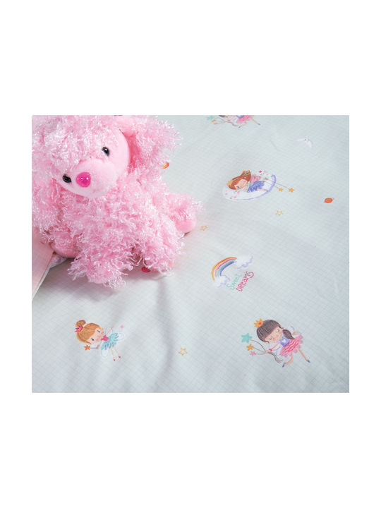 Nef-Nef Homeware Sweet Dreams Set Kids Duvet Cover Single with Pillowcase Cotton Sweet Dreams 160x240cm