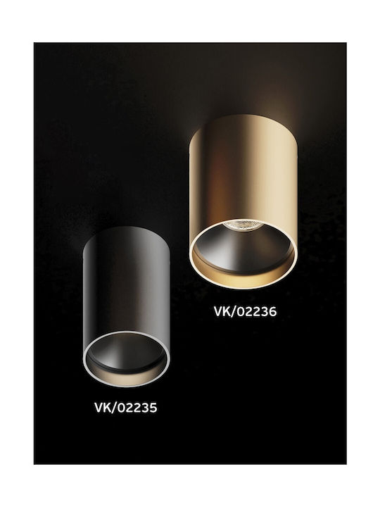 VK Lighting Στεγανό Φωτιστικό Οροφής Εξωτερικού Χώρου με Ενσωματωμένο LED σε Μπρούτζινο Χρώμα 64174-056776