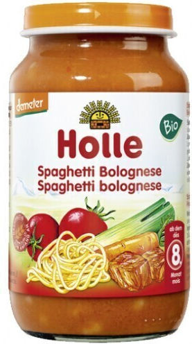 Holle Βρεφικό Γεύμα με Γεύση Σπαγγέτι Μπολονέζ Χωρίς Προσθήκη Ζάχαρης 220gr για 8+ Μηνών