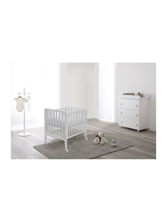 Baby Dresser with 3 Drawers White 76x45x90cm