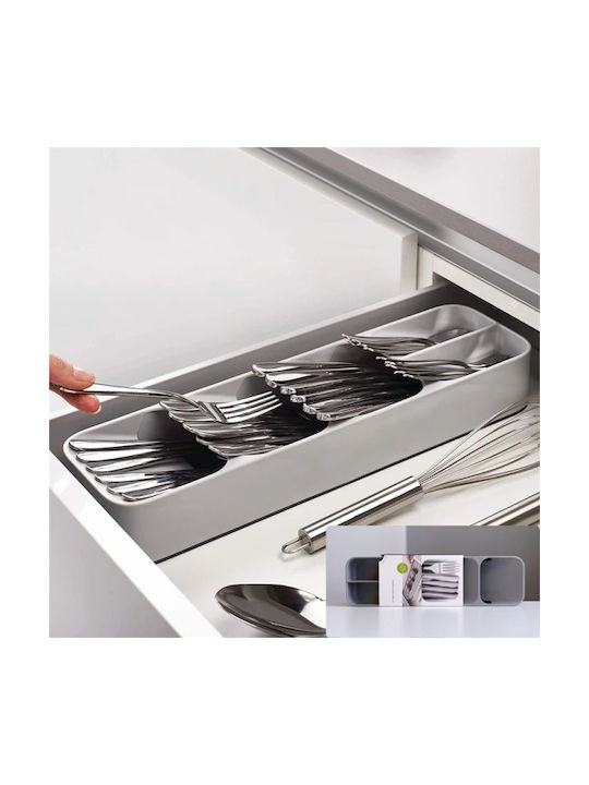 Tăvi Pentru Tacâmuri De Sertar Din Plastic 39.8x11.4x5.8cm Albă