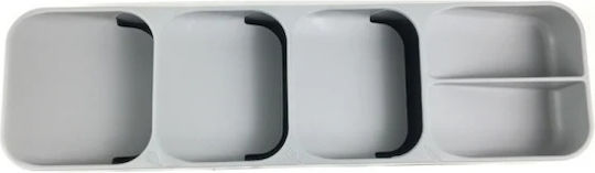 Tăvi Pentru Tacâmuri De Sertar Din Plastic 39.8x11.4x5.8cm Albă