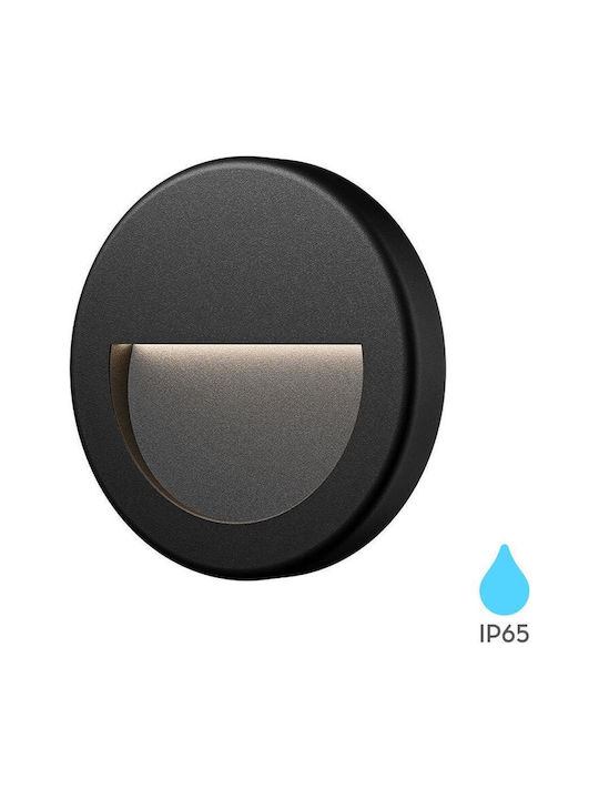 Braytron Επιτοίχια Εξωτερική Πλαφονιέρα LED IP65 3W με Θερμό Λευκό Φως