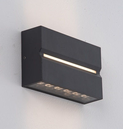 Zambelis Lights Wall-Mounted Outdoor Ceiling Light LED IP54 15W with Warm White Light Double Beam 5x18x11εκ.