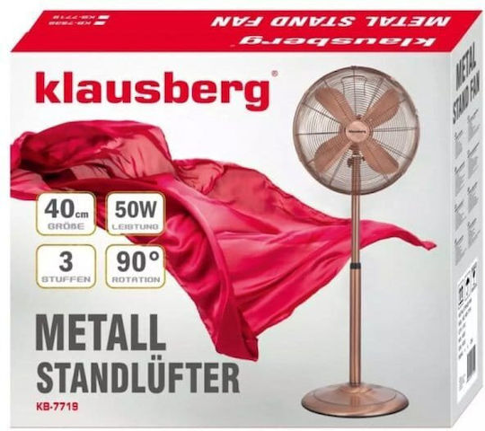 Klausberg Ventilator Pe Piedestal 50W Diametru Ventilator 40cm Cupru