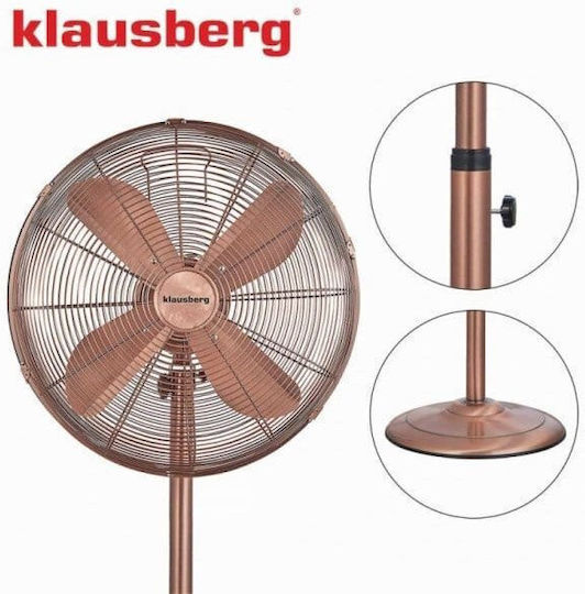 Klausberg Ventilator Pe Piedestal 50W Diametru Ventilator 40cm Cupru