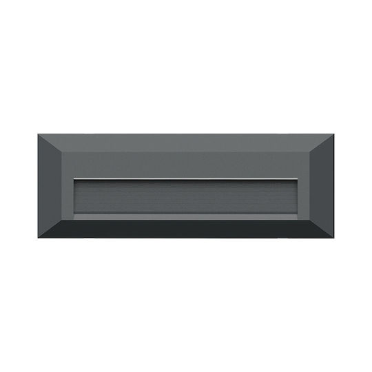 Braytron Επιτοίχιο Εξωτερικό Φωτιστικό LED IP65 3W με Ρυθμιζόμενο Λευκό Φως 23x8εκ.