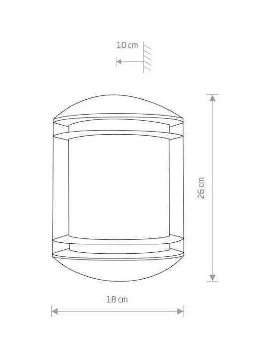 Nowodvorski Wall-Mounted Outdoor Ceiling Light E27 IP21 18x26εκ.