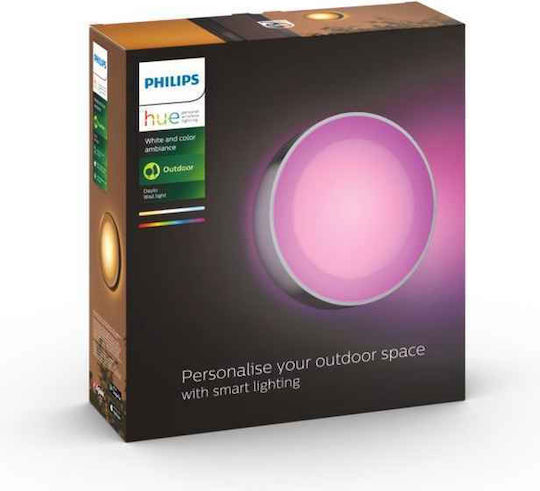 Philips Daylo Wall-Mounted Outdoor Ceiling Light LED IP44 15W with RGB Light 22x7.6εκ.