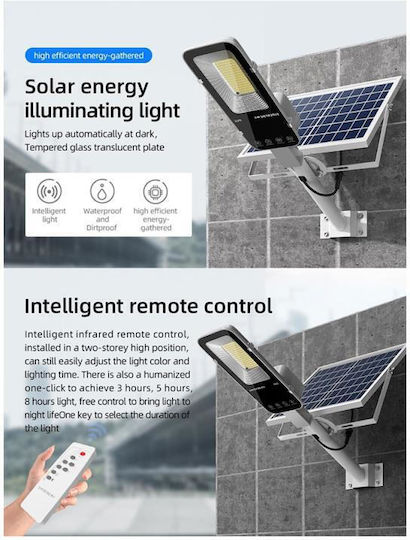 Superfire Street Solar Light 63W 500lm Cold White 8000K with Remote Control IP65
