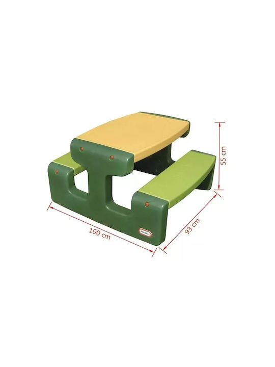 Kids Table Set with Green Chairs Little Tikes