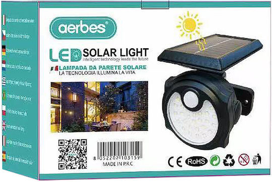 Aerbes Spiked Solar Light with Motion Sensor and Photocell IP65