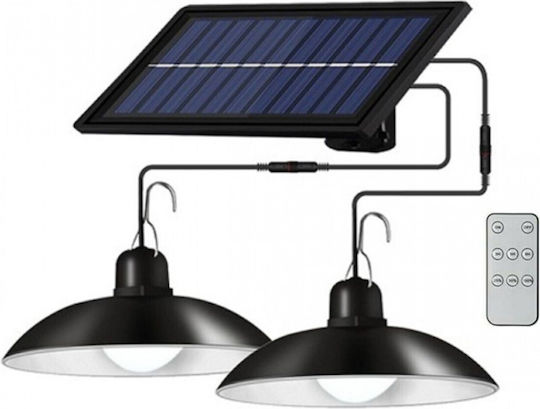 Set of 2 Stake Solar Lights 15W Cold White with Remote Control IP65 18cmx18cmx10cmcm