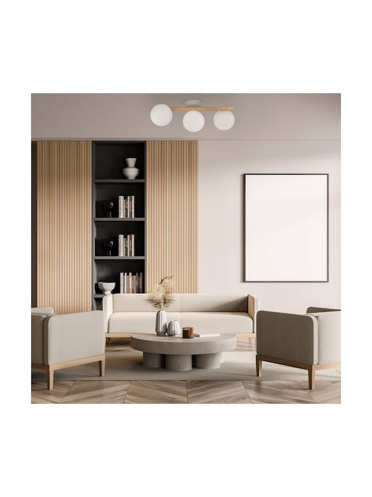 TK Lighting Πλαφονιέρα Οροφής 47εκ. Κίτρινη με Ντουί G9