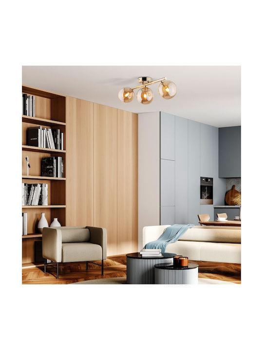 TK Lighting Πλαφονιέρα Οροφής 47εκ. Κίτρινη με Ντουί G9