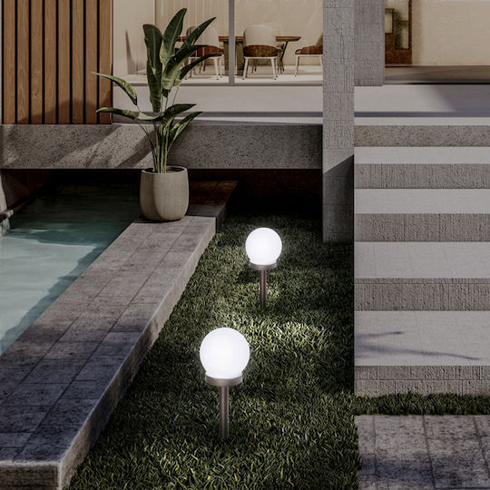 Eurolamp Spiked Solar Light Natural White 4000K with Photocell