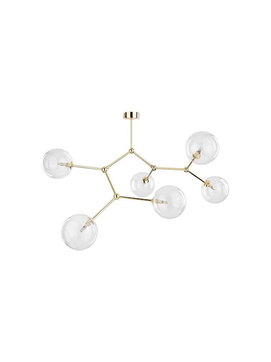 TK Lighting Πλαφονιέρα Οροφής 107εκ. Κίτρινη με Ντουί G9