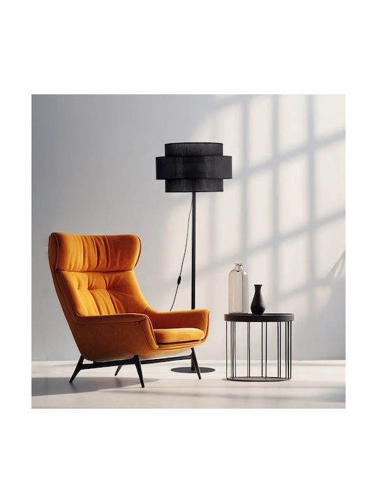 TK Lighting Calisto Φωτιστικό Δαπέδου Υ155xΜ50εκ. με Ντουί για Λαμπτήρα E27 Μαύρο