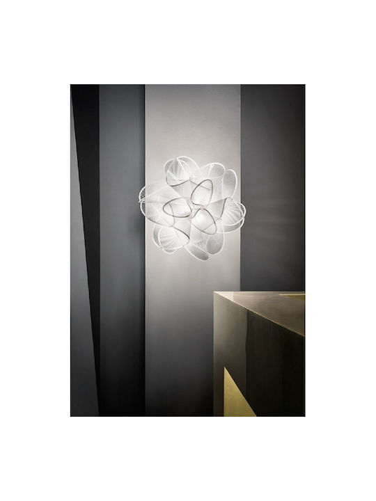 Slamp Etoile Prisma Deckenleuchte 73cm Silber mit Integrierter LED und Kristalle