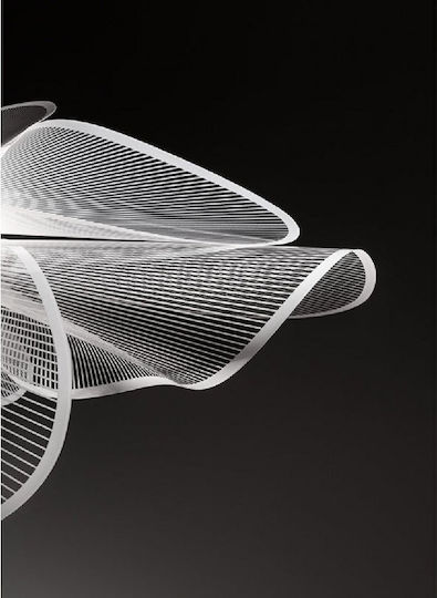 Slamp Etoile Prisma Deckenleuchte 73cm Silber mit Integrierter LED und Kristalle