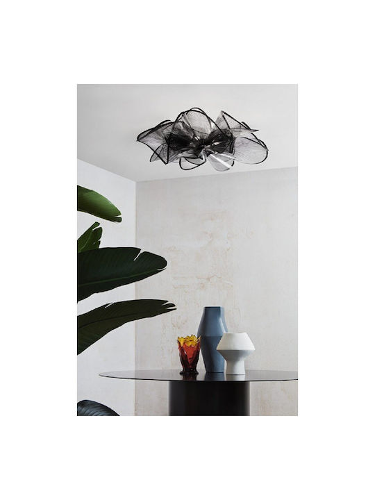 Slamp Etoile Prisma Deckenleuchte 73cm Silber mit Integrierter LED und Kristalle